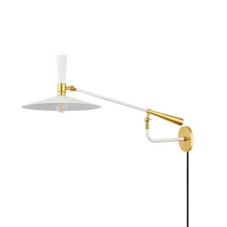 A large image of the Mitzi HL906101 Aged Brass / Soft Cream