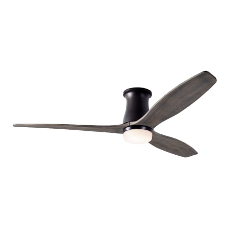 A large image of the Modern Fan Co. Arbor Flush with Light Kit Dark Bronze and Graywash blades with 870 light kit