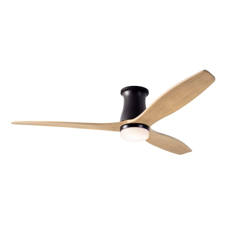 A large image of the Modern Fan Co. Arbor Flush with Light Kit Dark Bronze and Maple blades with 870 light kit