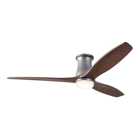 A large image of the Modern Fan Co. Arbor Flush with Light Kit Graphite and Mahogany blades with 870 light kit