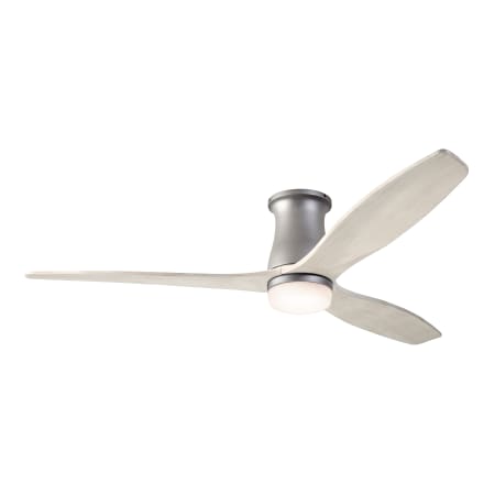 A large image of the Modern Fan Co. Arbor Flush with Light Kit Dark Bronze and Whitewash blades with 870 light kit