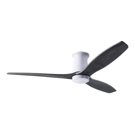 A large image of the Modern Fan Co. Arbor Flush Gloss White and Ebony blades
