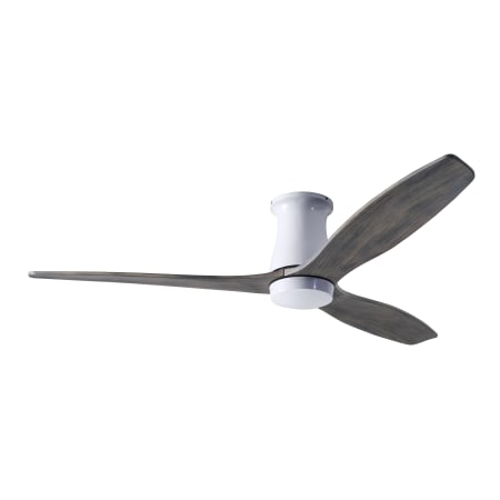 A large image of the Modern Fan Co. Arbor Flush Gloss White and Graywash blades