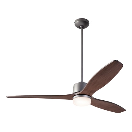 A large image of the Modern Fan Co. Arbor with Light Kit Graphite and Mahogany with 870 Light Kit