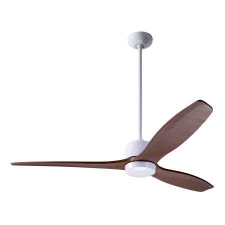 A large image of the Modern Fan Co. Arbor Gloss White and Mahogany blades