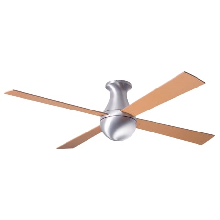 A large image of the Modern Fan Co. Ball Flush  Brushed Aluminum with Maple Blades