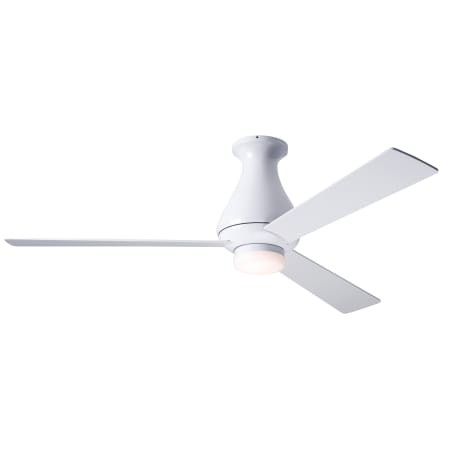 Modern Fan Co Alt Fm Gw Gloss White Altus 42 Or 52 3 Blade Ceiling With Custom Light Kit And Control Options Faucetdirect Com - 42 Inch Ceiling Fan Flush Mount No Light