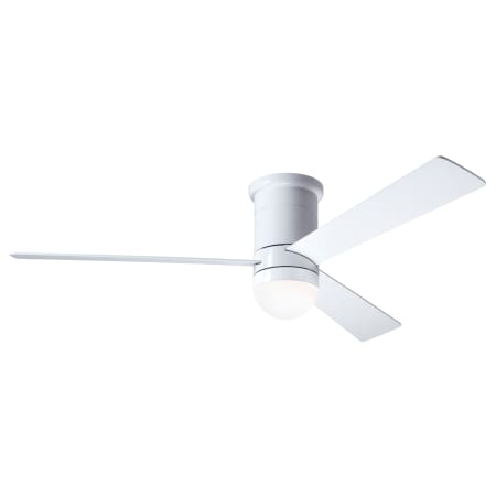 A large image of the Modern Fan Co. Cirrus Flush with Light Kit Gloss White