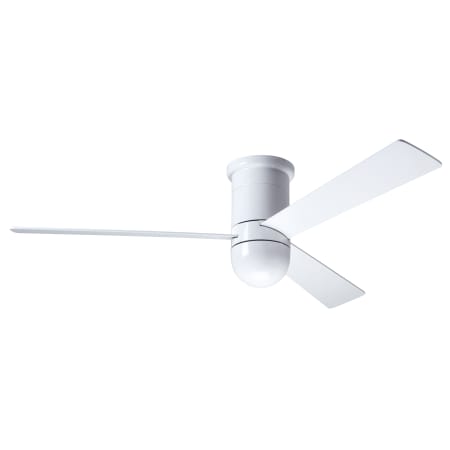 A large image of the Modern Fan Co. Cirrus Flush Gloss White