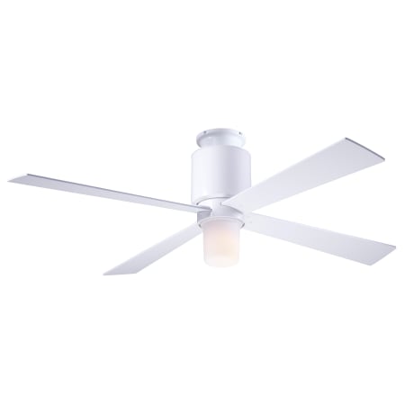 A large image of the Modern Fan Co. Lapa Flush with Light Kit Gloss White