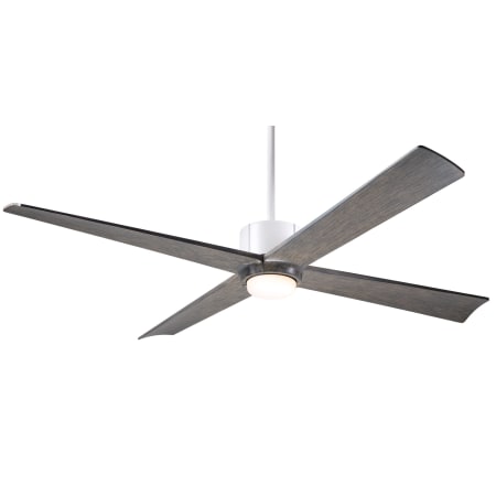 A large image of the Modern Fan Co. Nouveau with Light Kit Matte White / Graphite