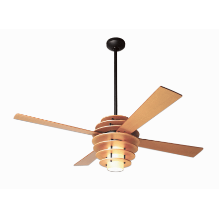 Modern Fan Co Sla Mp Maple Dark Bronze 52 4 Blade Ceiling A Large Image Of The Modern Fan Co Stella With Light Kit Maple Dark
