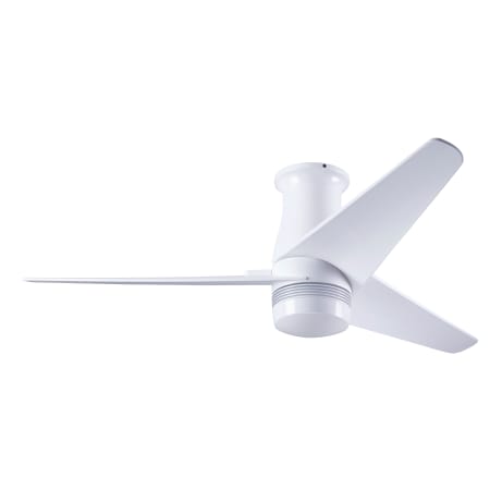 A large image of the Modern Fan Co. Velo Flush Gloss White