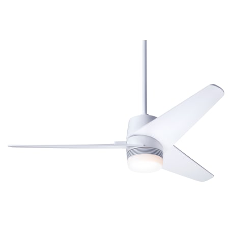 A large image of the Modern Fan Co. Velo with Light Kit Gloss White