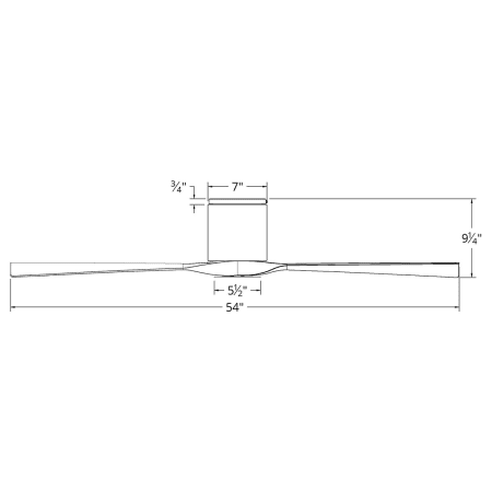 Modern Forms Aviator 54 Flush A large image of the Modern Forms Aviator 54 Flush Line Drawings