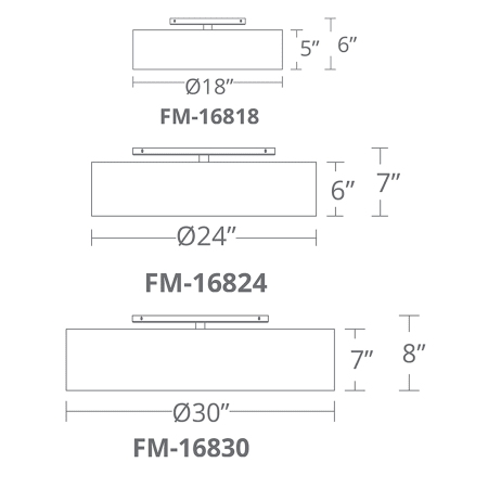 A large image of the Modern Forms FM-16818 Modern Forms-FM-16818-Line Drawing
