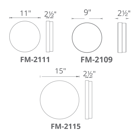 A large image of the Modern Forms FM-2111 Line Drawing