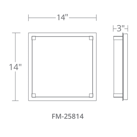 A large image of the Modern Forms FM-25814 Line Drawing