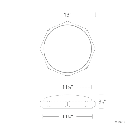 A large image of the Modern Forms FM-30213-27 Line Drawing