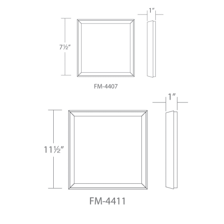 A large image of the Modern Forms FM-4407 Line Drawing