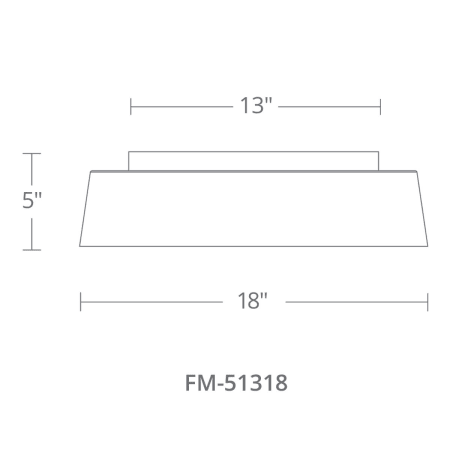 A large image of the Modern Forms FM-51318 Line Drawing