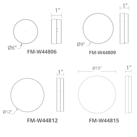 A large image of the Modern Forms FM-W44806-27 Line Drawing