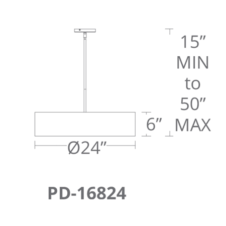 A large image of the Modern Forms PD-16824 Modern Forms-PD-16824-Line Drawing