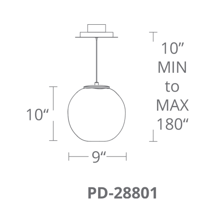 A large image of the Modern Forms PD-28801 Modern Forms-PD-28801-Line Drawing