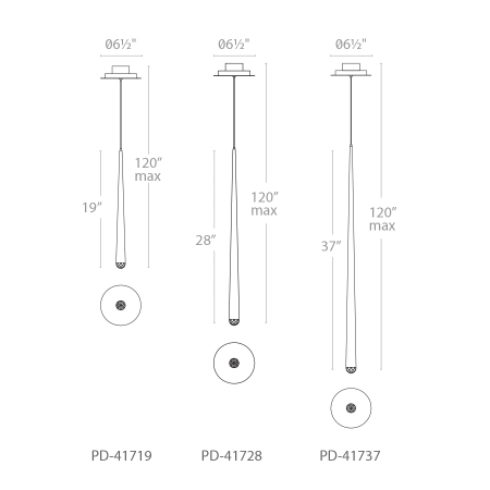 A large image of the Modern Forms PD-41737 Line Drawing