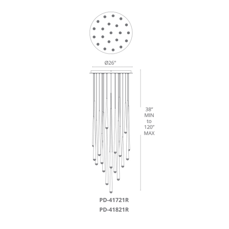 A large image of the Modern Forms PD-41821R Modern Forms-PD-41821R-Line Drawing