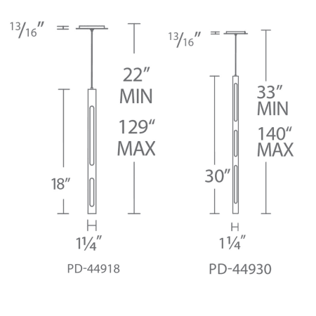 A large image of the Modern Forms PD-44918 Line Drawing