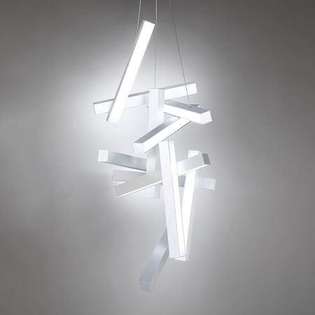 A large image of the Modern Forms PD-64849 Modern Forms-PD-64849-Lighted - Grey Background