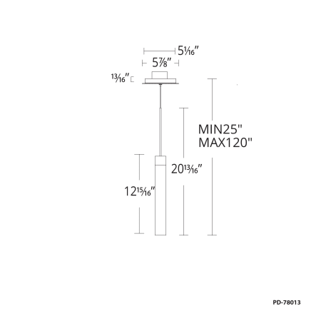 A large image of the Modern Forms PD-78013 Line Drawing