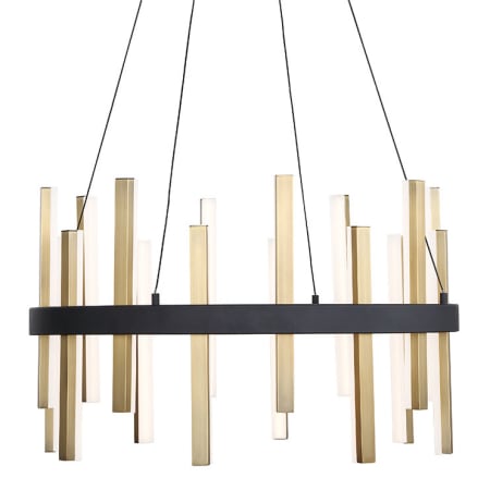 A large image of the Modern Forms PD-87924 Black / Aged Brass
