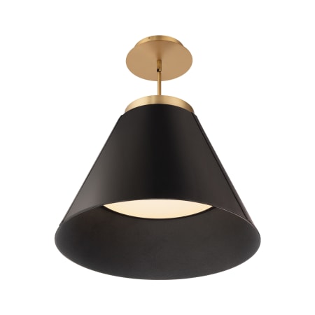 A large image of the Modern Forms PD-88324 Black Aged Brass