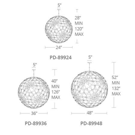 A large image of the Modern Forms PD-89948 Line Drawing