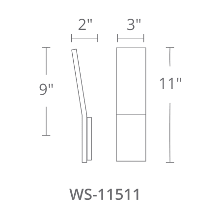 A large image of the Modern Forms WS-11511 Line Drawing
