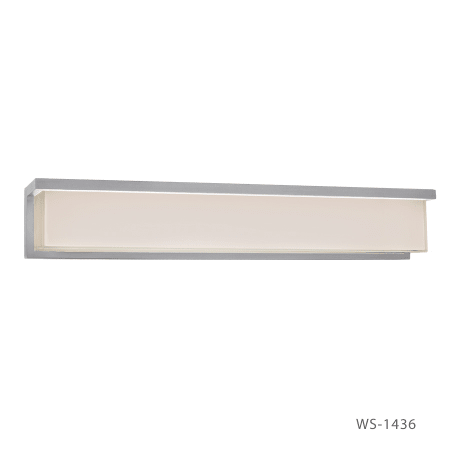 A large image of the Modern Forms WS-1436 Brushed Aluminum