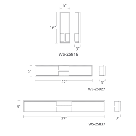 A large image of the Modern Forms WS-25827 Modern Forms-WS-25827-Line Drawing