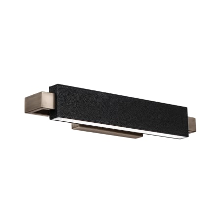 A large image of the Modern Forms WS-28119 Pebbled Black / Brushed Nickel