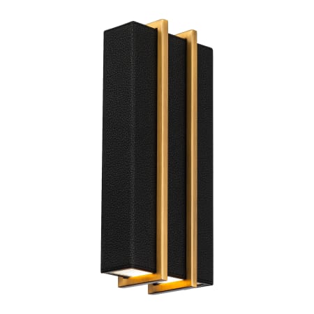A large image of the Modern Forms WS-36112 Black / Aged Brass