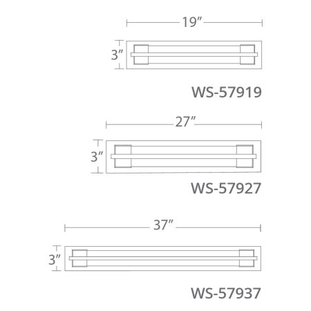 A large image of the Modern Forms WS-57937 Line Drawing