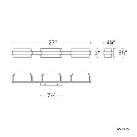 A large image of the Modern Forms WS-63027 Line Drawing