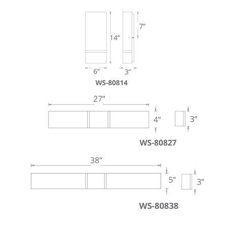 A large image of the Modern Forms WS-80827 Modern Forms-WS-80827-Line Drawing
