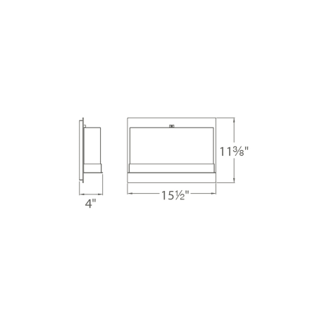 A large image of the Modern Forms WS-92616 Line Drawing