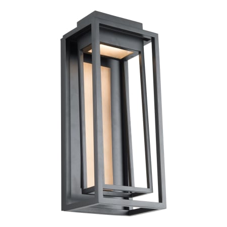 A large image of the Modern Forms WS-W57018 Black Aged Brass