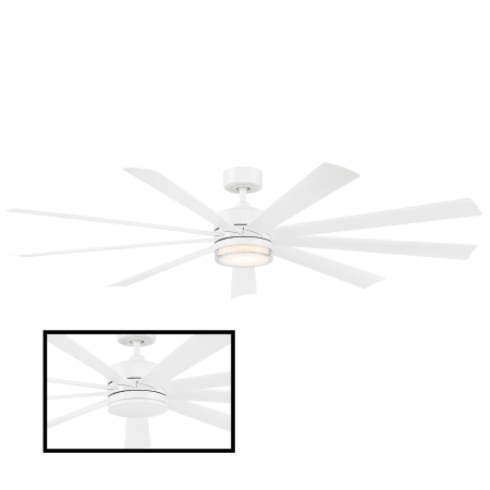 Modern Forms FR-W2101-72L-35-MB Matte Black / 3500K Wynd XL 72" 9-Blade ...