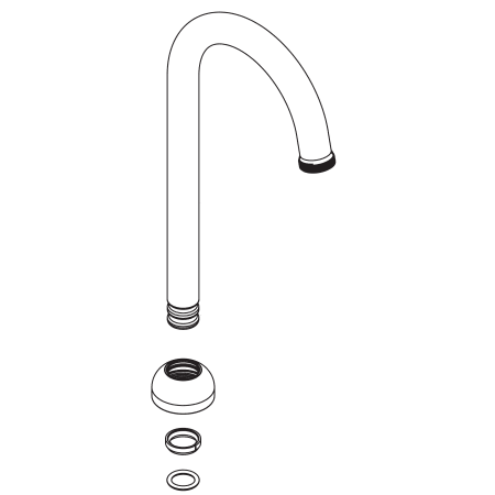 A large image of the Moen 100626 Chrome