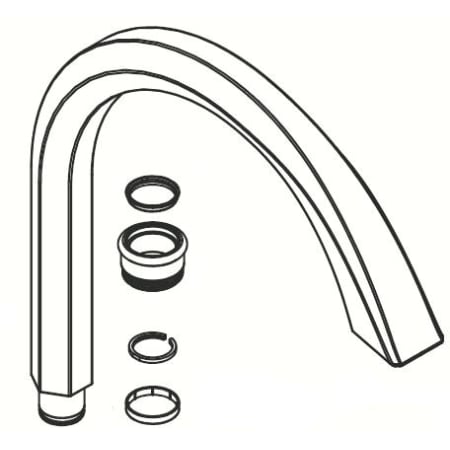 A large image of the Moen 122575 Chrome