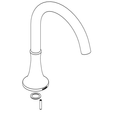 A large image of the Moen 128883 Brushed Nickel